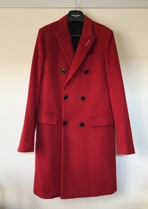 dior カシミア ダブル コート RED size: 44 USED 他多数出品中　KK