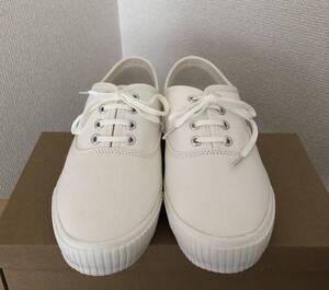 ★ 未使用！ SOIL ソイル LACE-UP SNEAKER レースアップ スニーカー 白 37 (23.5cm) キャンバス ローカット CNSL1301 ★