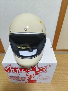 横浜発 新品 未使用 DAMMTRAX フルフェイスヘルメット AKIRA ネオレトロデザイン ダムトラックス アキラ 族ヘル L 旧車 湘爆 アイボリー