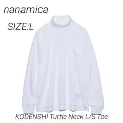 nanamica KODENSHI Turtle Neck L/S Tee 白