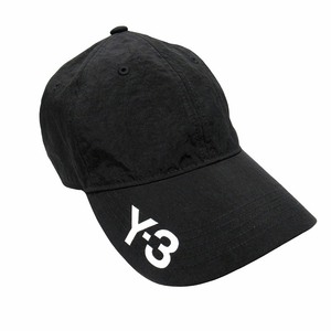 美品 21aw ワイスリー Y-3 ヨウジヤマモト Yohji Yamamoto ロゴ コーデュラ ナイロン キャップ H54044 CORDURA CAP 帽子 黒 メンズ