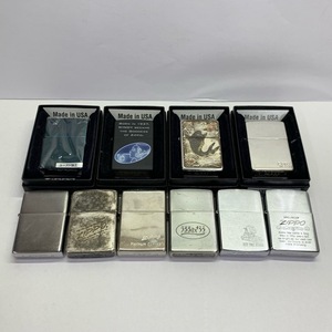 284-BY10) ZIPPO 10点セット まとめ売り 動作未確認 現状 ジャンク ジッポー プレーン 企業物 デザイン オイルライター 喫煙具 ジャンク