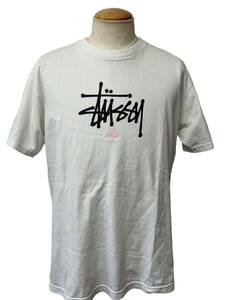 90s ビンテージ 紺タグ stussy ロゴ Tシャツ L白 ホワイト オールド ステューシー メキシコ製 xpv