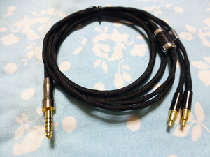 ATH ADX5000 SR9 MSR7b MOGAMI 2534 + 4N純銀撚り線 六芯 4.4mm5極 150cm トープラ販売 非磁気性 少し長め A2DC ESW750 ESW950 ESW990h