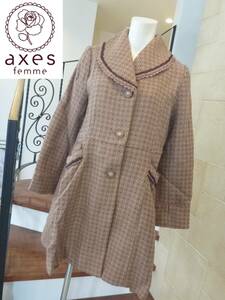 新品 axes femme｜アクシーズファム ★ ◆茶　ブラウン系　コート 　M