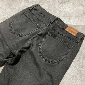 【Lee】リー レディース 秋冬用 裏起毛 JEGGINGS ジェギンス スキニーデニムパンツ Sサイズ ブラック ユーズド加工