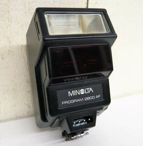 レトロ 当時物 RETRO CAMERA MINOLTA ミノルタ フィルムカメラ 用品 アクセサリー ストロボ PROGRAM 2800 AF ケース付 Made in japan