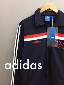 アディダス adidas 【新品未使用】【タグ付き】ジャージ トラックトップ 長袖 ジップ トップス メンズ ネイビー oサイズ !●&