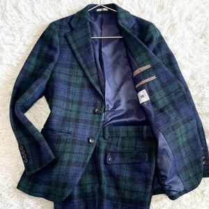 1円〜【未使用級】SUIT SELECT×Harris Tweed スーツセレクト ハリスツイード セットアップ スーツ ジャケット パンツ ブラックウォッチ Y4