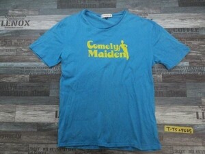 KLEIN PLUS HOMME クランプリュス メンズ Comely Maiden プリント半袖Tシャツ 48 青黄色