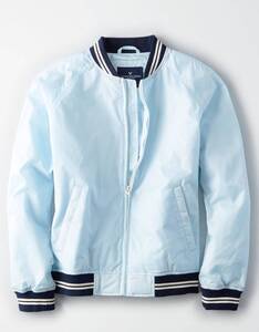 * AE アメリカンイーグル AE VARSITY BOMBER JACKET ジャケット ジャンパー XXL / Light Blue *