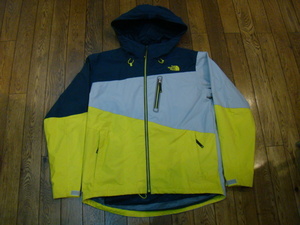 THE NORTH FACE nylon jacket Lサイズ イエロー グレー ノースフェイス ナイロンジャケット マウンテンパーカー