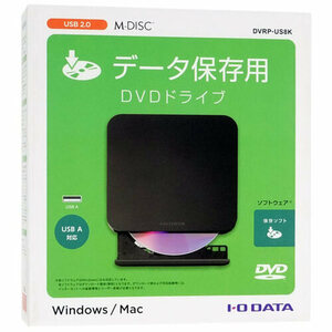 I-O DATA アイ・オー・データ製 ポータブル DVDドライブ DVRP-US8K ブラック [管理:1000020872]