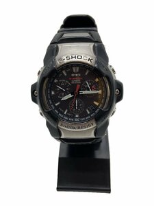 CASIO◆ソーラー腕時計・G-SHOCK/アナログ/ラバー/BLK/BLK