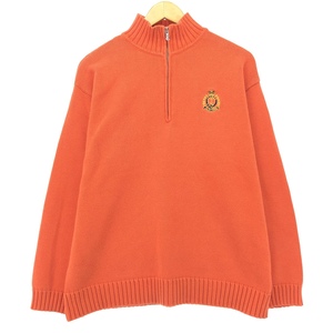 古着 ラルフローレン Ralph Lauren LAUREN ローレン コットンニットハーフジップセーター レディースXL /eaa421106 ss2501_30