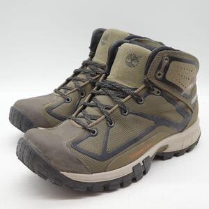 Timberland ティンバーランド トレッキングシューズ 登山靴 7.5M 約 25.5cm カーキ アウトドア クリーニング済み