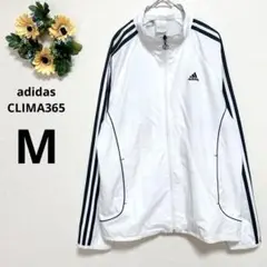 a4227 adidas CLIMA365 長袖　白　フルジップ　ジャージ　M