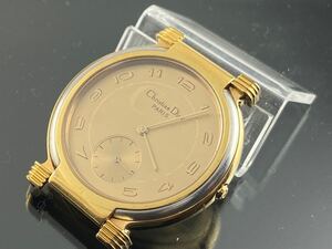 [A1456]本体のみ1円～☆メンズ腕時計 SWISS クリスチャンディオール 55.151 christian Dior GOLD ELECTRO PLATED 