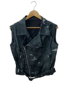 LIMI feu◆ICE & FIRE PT RIDERS VEST/ベスト/2/コットン/BLK/総柄/LZ-Y03-020-1