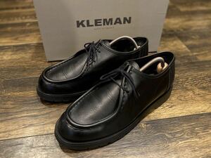 極美品 フランス製 定価2.7万 KLEMAN PADROR クレマン パドロール パドレ チロリアンシューズ 黒 43 27.5cm モカシン 革靴 本革 ブラック