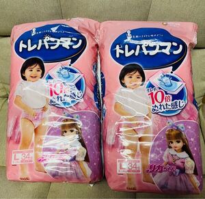 トレパンマン L 女の子 34枚 パンツ 紙オムツ トレーニングパンツ リカちゃん