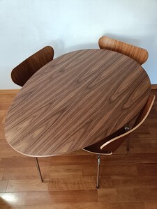 『3603Egg Table ＆ 3107Seven Chairs 』by Arne Jacobsen by Fritz Hansen◆フリッツハンセン エッグテーブル＆セブンチェア３脚セット