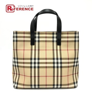 BURBERRY バーバリー カバン トートバッグ チェック ハンドバッグ ベージュ レディース【中古】