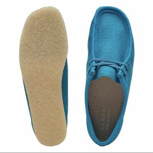 新品箱付き！CLARKS ORIGINALS WALLABEE クラークス オリジナルス ワラビー TEAL TEXTILE テキスタイル ターコイズ レディース 23.0cm