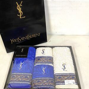 R♪ Yves Saint LAURENT イヴサンローラン イブサンローラン タオルセット フェイスタオル ゲストタオル SR30081 未使用保管品