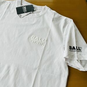 Ｍサイズ　新品　ボール BALL メンズ　イタリア人気ブランド　3Dロゴ半袖 Tシャツ サラッと快適