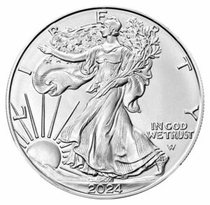 【ご紹介します】アメリカ2024年★通称イーグル・ 自由の女神★ウオーキングリバティ銀貨1oz 純銀貨 31.1g 新イーグルの図案が素敵です②
