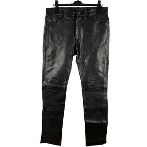 Maison Margiela (メゾン マルジェラ) Slim Leather Schafleder Peau Pants 15AW (black)