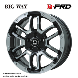 送料無料 ビッグウェイ B-LUGNAS FRD 4.5J-15 +45 4H-100 (15インチ) 4H100 4.5J+45【4本セット 新品】