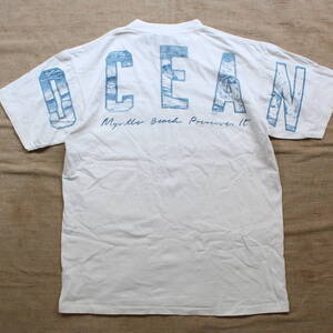 1991年 MAZE OCEAN ヴィンテージTシャツ アート USA製 アメリカ 古着 画家 イラスト グラフィック デザイン ビーチ STUDIO Qレア 海 生成り