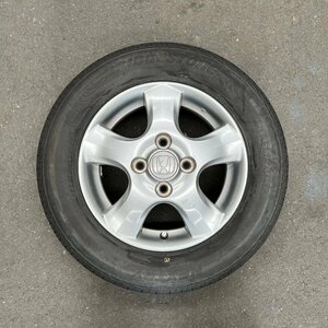 タイヤ付き純正ホイール1本　バモス　HM1　13×4.00B　+45　100　4穴　155/70R13