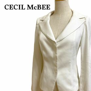 CECIL McBEE セシルマクビー　ジャケット　ホワイト アウター テーラード 