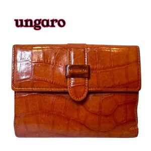 ungaro ウンガロ 二つ折り 財布 ウォレット レザー