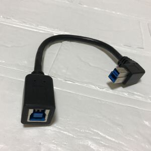 COMON USB3.0 L型変換ケーブル　L型BタイプオスーBタイプメス　b130