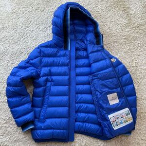 H08 未使用級★希少色!!希少XL!MONCLER モンクレール『機能性抜群!!高級使用』ダウンジャケット ブルゾン ブルー 超軽量 マグリア ワッペン