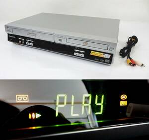 【Panasonic】 DVDプレーヤー一体型ビデオ NV-VP33 本体のみ 通電/DVD,VHS再生確認 筐体傷有り 中古品 JUNK扱い 現状渡し 返品不可で