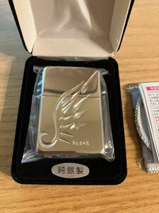 ラスト1個!! ZIPPO スターリング シルバー ジッポー ライター 純銀 正規品 ジッポーライター V-WING 羽 喫煙具 STERLING SILVER 925 豪華