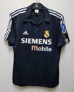 02-03 レアル・マドリッド REAL MADRID(A)＃5 ジダン ZIDANE 半袖 adidas UEFA CL仕様 M