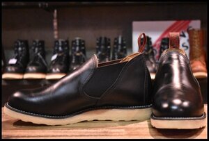 【9E 美品 16年】レッドウィング 8142 サイドゴア 黒 ブラッククローム ローカット オックスフォード 短靴 ブーツ redwing HOPESMORE