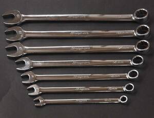 SNAP-ON OEXM80/100A/120A/140A/170A/180A/190A USA ■ 7点セット スナップオン コンビネーションレンチ8/10/12/14/17/18/19mm 12角 キレイ