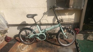 折りたたみ自転車　CHALINX　チャリンクス　20インチ　6段ギア 水色系　鍵付き　格安　中古　神奈川　横浜　鶴見　【直接引き取り可能】　