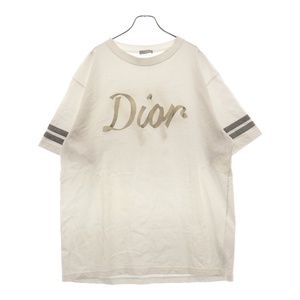 DIOR ディオール 22SS 22SS コットンコンパクトジャージー リラックスフィット 半袖Tシャツ カットソー ホワイト 293J659A0554