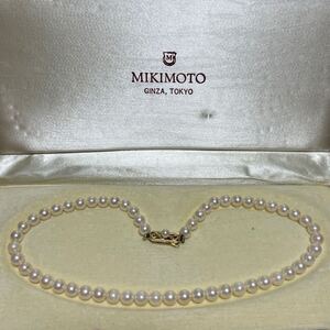 MIKIMOTO ミキモト パールネックレス K14 刻印 パール Pearl necklace jewelry 希少 6.0-6.5mm