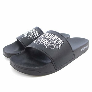 バッズプール BUDSPOOL APHRODITEGANG HOLDINGS SHOWER SANDALS シャワーサンダル ロゴ 黒 ブラック 42 26cm位 靴 メンズ