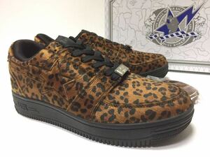 デッド!! レア!! 新品 A BATHING APE LEOPARD BAPE STA LOW 20th 20周年 ベイプスタ レオパード アベイシングエイプ us 9 JP 27 箱付