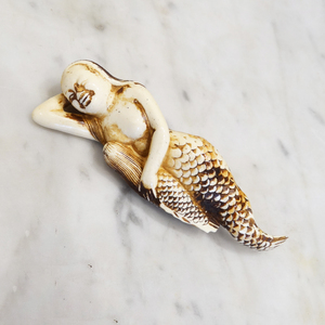 ★Vintage mermaid motif meerschaum netsuke